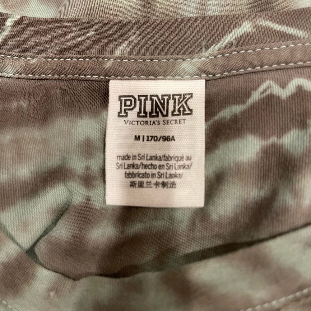 Pink long sleeve tye dyed t shirt